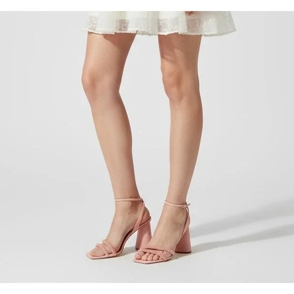 Sam Edelman Kia Block Heel Pink Size 6 Sandals Square Toe Ankle Strap - Picture 16 of 16